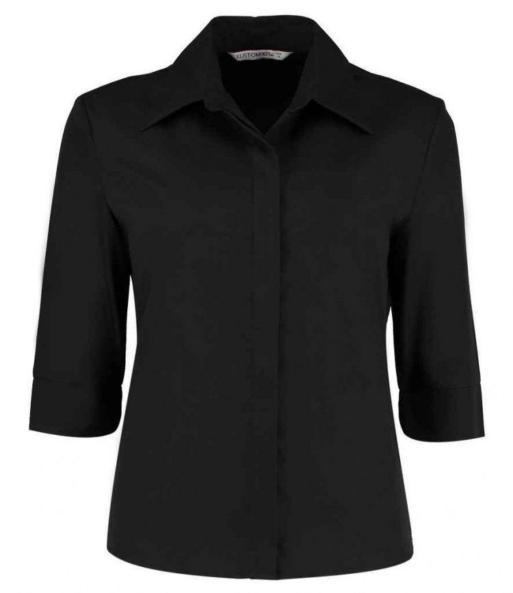 Kustom Kit K715 Ladies 3/4 Sleeve Tailored Continental Shirt